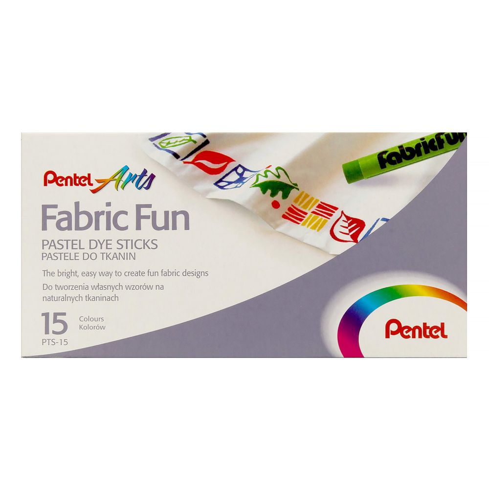 Пастель для ткани Pentel FabricFun Pastels 15 цв, PTS2-15