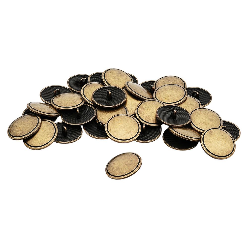 Пуговицы на ножке 36L (23мм), металл (OB бронза), ME_678, 36 шт