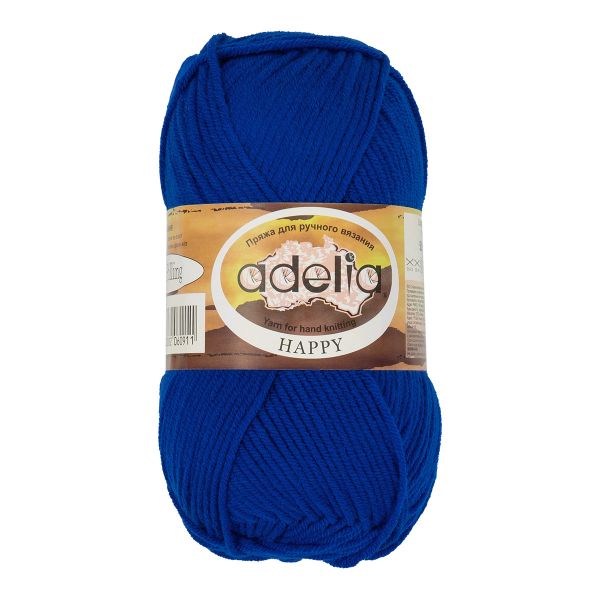 Пряжа Adelia Happy / уп.10 мот. по 50г, 128 м, 11 яр.синий