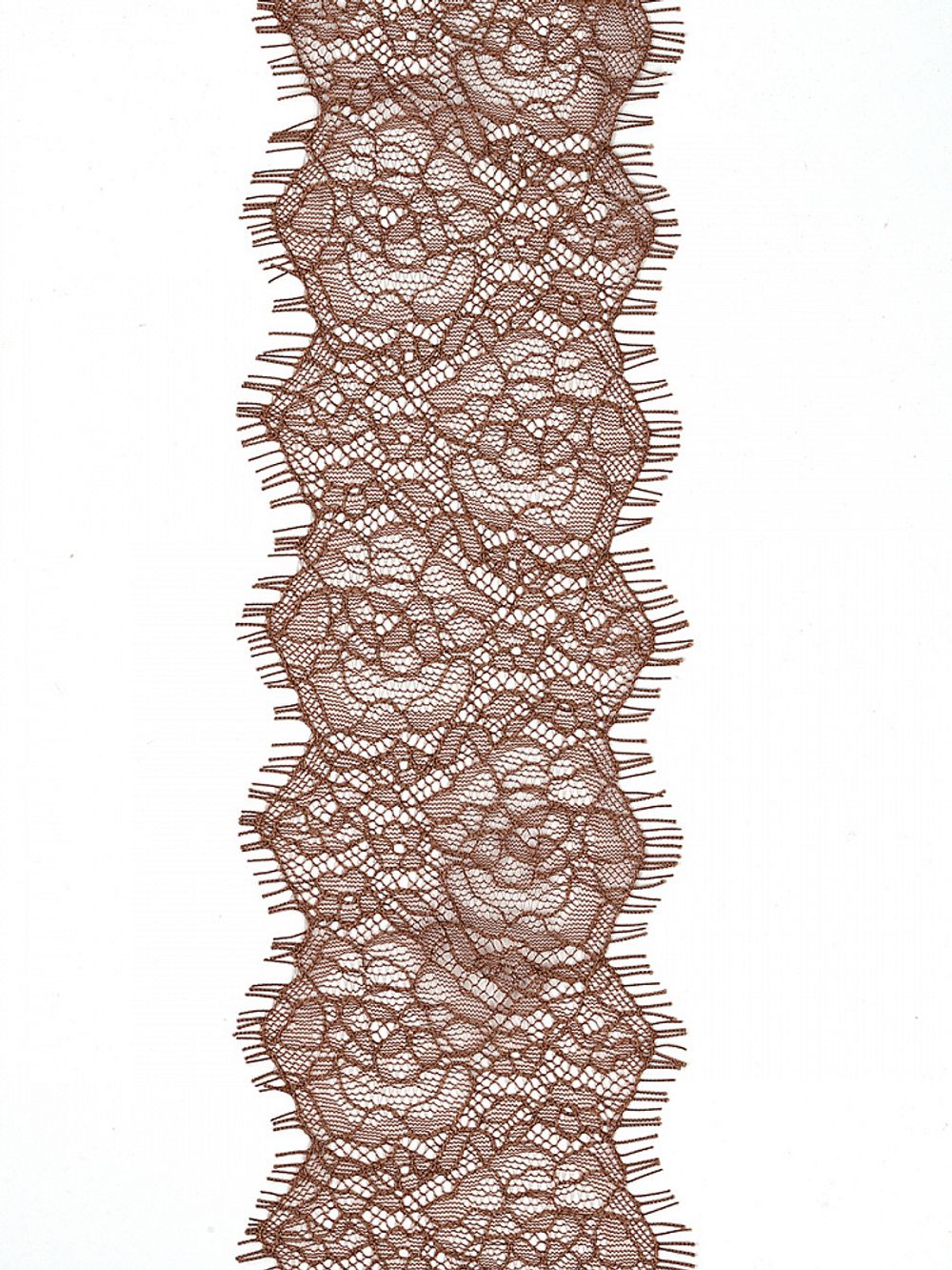 Кружево шантильи (реснички) 80 мм / 3 метра, TBY.75231, F301 мокка