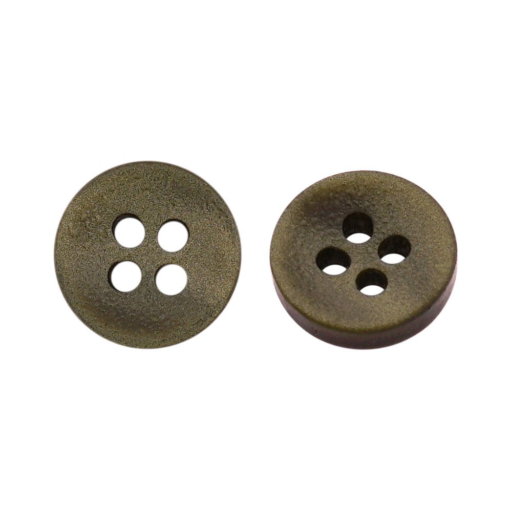 Пуговицы 4 прокола 18L=11 мм, пластик, col.11 хаки, 72 шт, CN2842