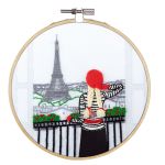 Набор для вышивания нитками Panna Живая картина JK-2347, Увидеть Париж, 15.5х15.5 см