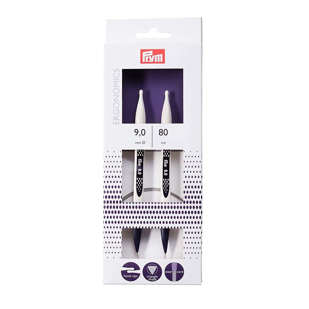 Спицы круговые Prym Ergonomics ⌀9,0 мм, 80 см