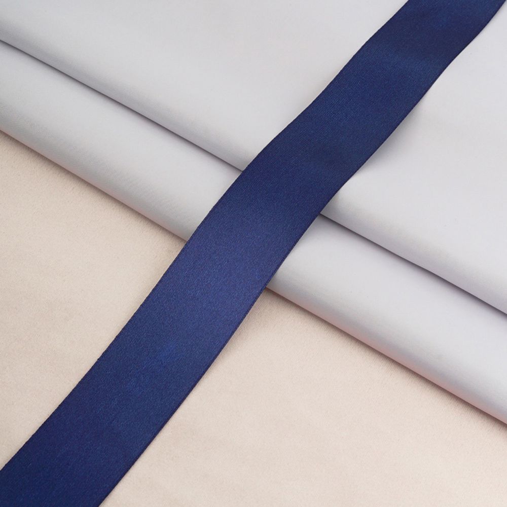 Лента атласная 2-сторонняя 38.0 мм / 22.86±1 метров, C1185 темно-синий, 6102-0015, Globus