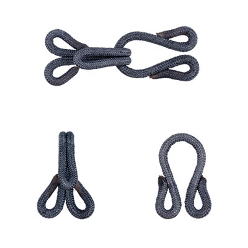 Крючок шубный обтяжной 15 мм, 10 шт, 06 т-серый, Gamma