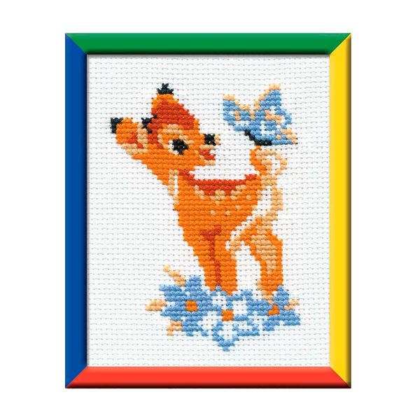 Набор для вышивания нитками Риолис, Бэмби, 13х16 см
