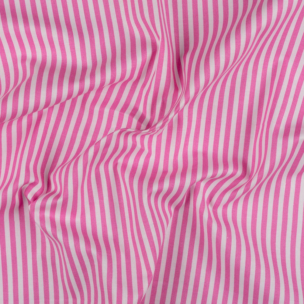 Ткань для пэчворка Peppy Бабушкин сундучок, рулон 112 см / 5 метров, БС-28 полоска я.розовый, Peppy