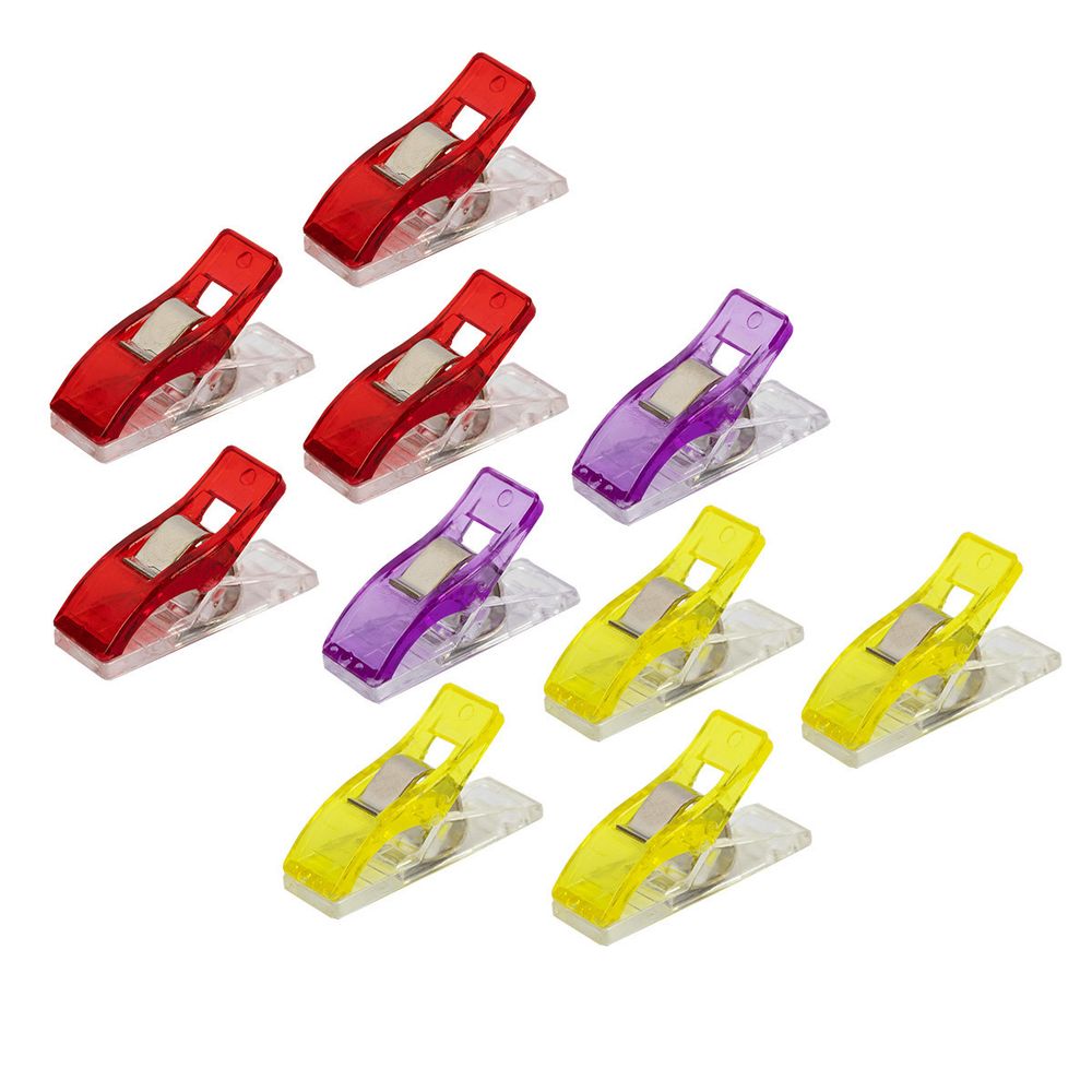 Клипсы для фиксации тканей 2.6 см, 10 шт, пластик/металл, Gamma QC-02