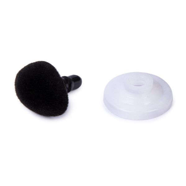 Нос бархатный с фиксатором 19 ммх14 мм, 50 шт, черный, HKB-19