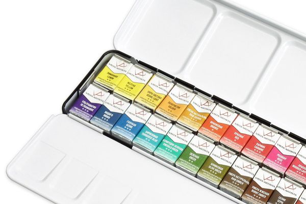 Пенал для акварели на 24 кюветы WMB-24, 01 - черный/black, Vista-Artista