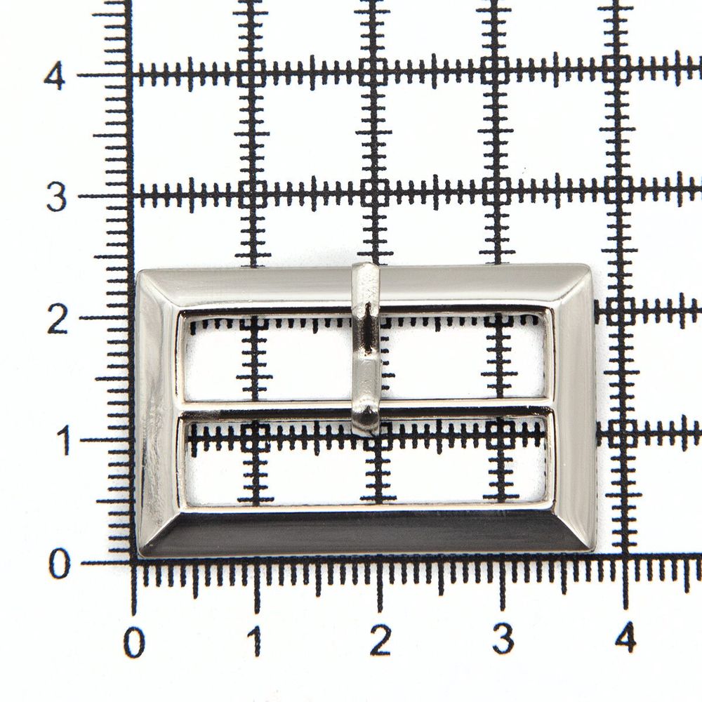Пряжка ременная металл 30 мм, никель, 10 шт, S090055