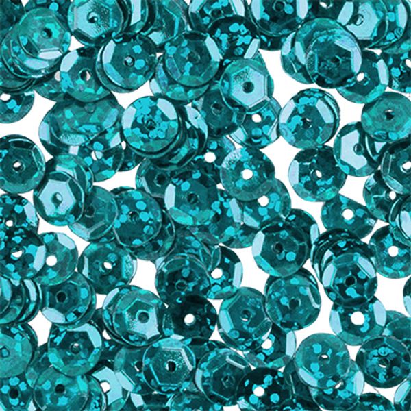 Пайетки Zlatka россыпью ZC 6 мм, 50 г (5х10 г), №19 бирюзовый