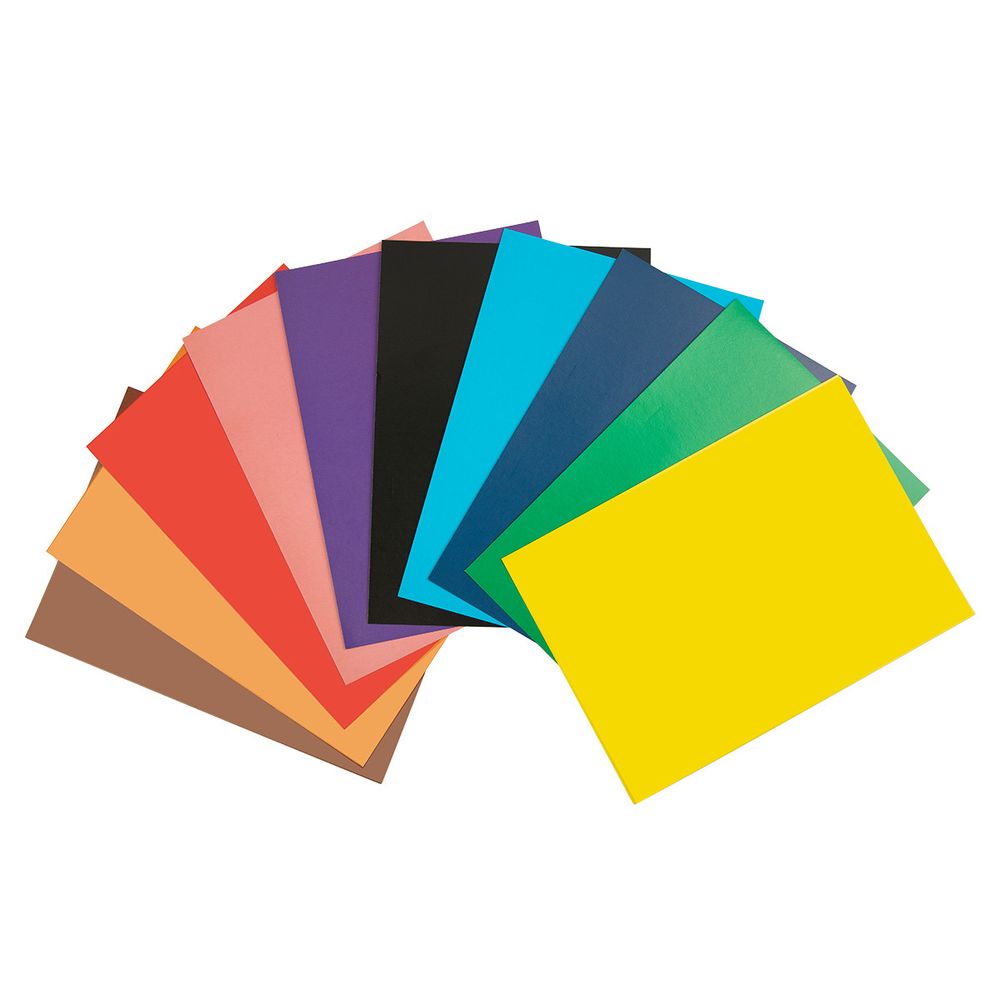 Набор цветного картона, немелованный LSNM-01 А4 20х28 см, 10 л. 10 цв, Лео LSNM-01