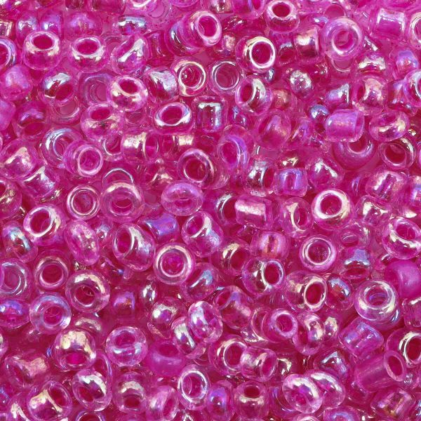 Бисер Astra&Craft 11/0 (2.1 мм), 200 г (10х20 г), цв. 219 фуксия/прозр. с цвет. центром (радужный)