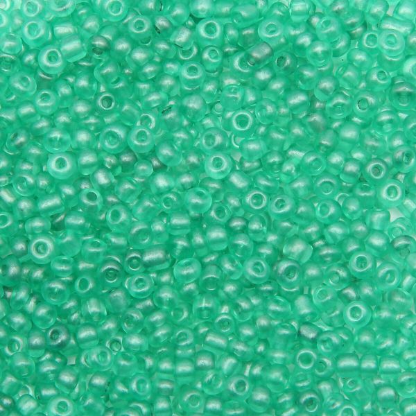 Бисер Astra&Craft 11/0 (2.1 мм), 200 г (10х20 г), цв. М20А-О тем. бирюза/прозрачный, матовый