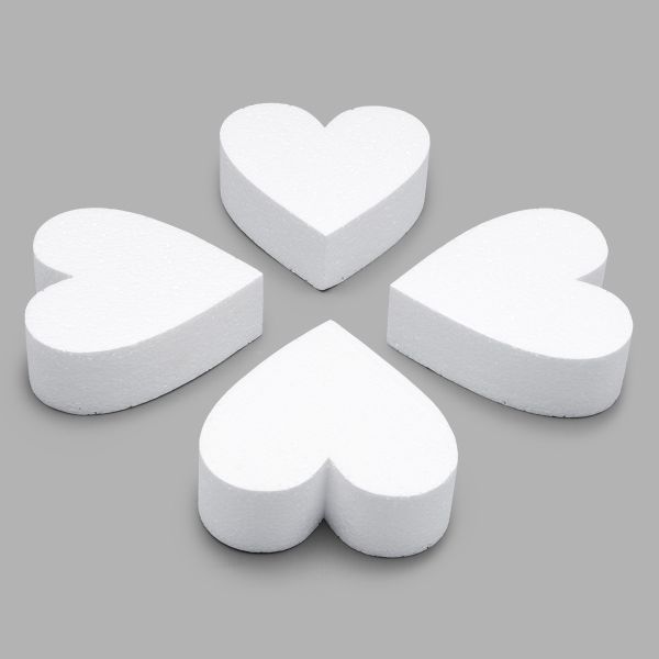 Заготовка из пенопласта Сердце 15х5см, 4 шт, 08912