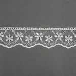 Кружево на сетке 25 мм, диз. 862, цв.02 молочный, уп. 9 м, Kruzhevo