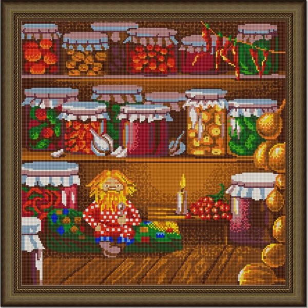 Рисунок для вышивания бисером Конек, 9731 Домовенок 40х40 см