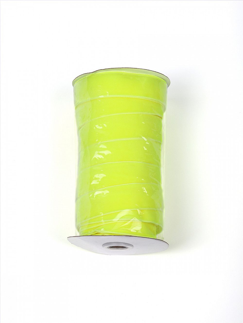 Лента бархатная (тесьма) 25.0 мм / 20±1 метров, LB25229F нейлон неоновый желтый