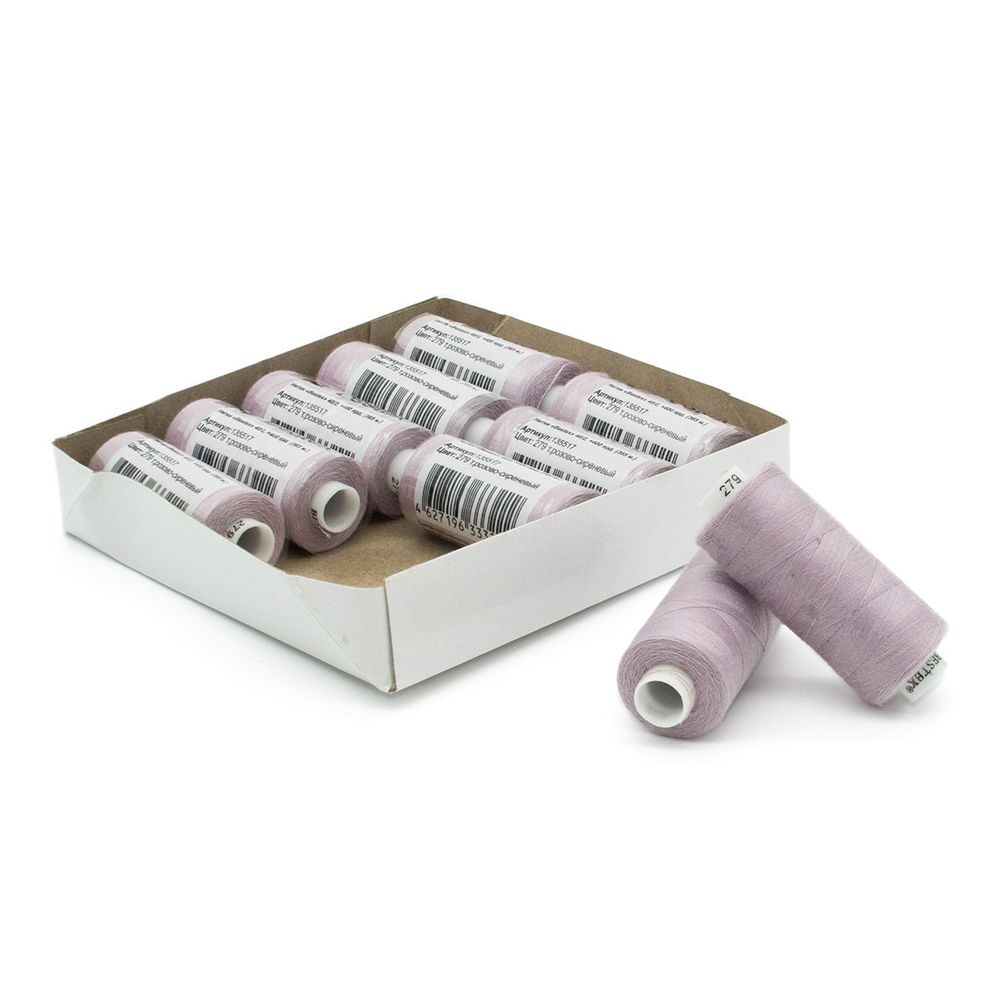 Нитки швейные бытовые Bestex 40/2, 365 м (400 ярд) / 10 кат., 279 пыльно-сиреневый