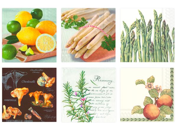 Салфетки для декупажа ассорти №86, 6 шт, Здоровый образ жизни, Love2art №86