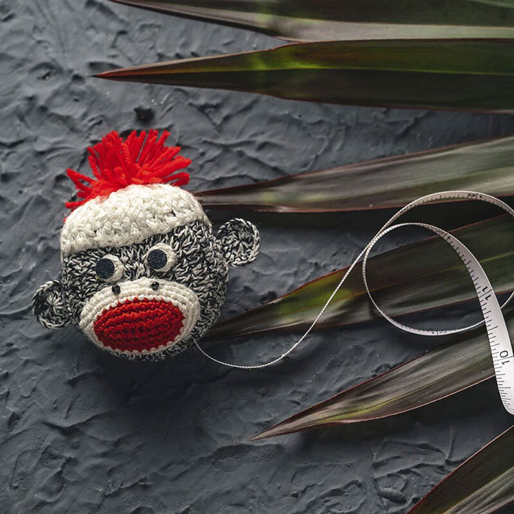 Рулетка Knit Pro Lantern Moon Обезьянка с сантиметровой и дюймовой шкалой, длина 150см, 350631