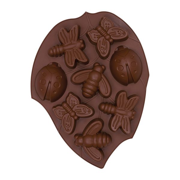 Форма силиконовая для конфет 27.8х21х3 см, насекомые -8 ячеек, S-Chief SPC-0137
