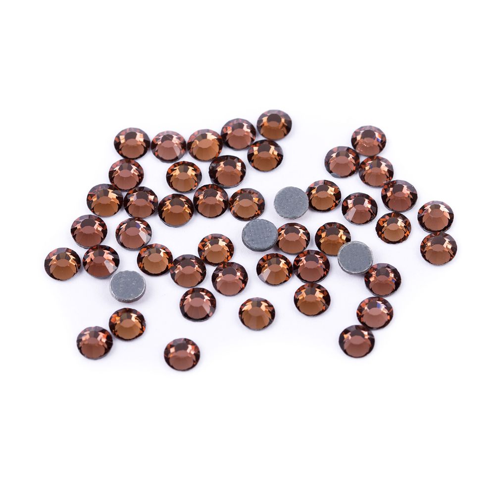 Стразы клеевые стекло 3.9 мм, 5х48 шт, SS16 №17 св.коричневый (Smoked Topaz), Zlatka ZRTG-1648