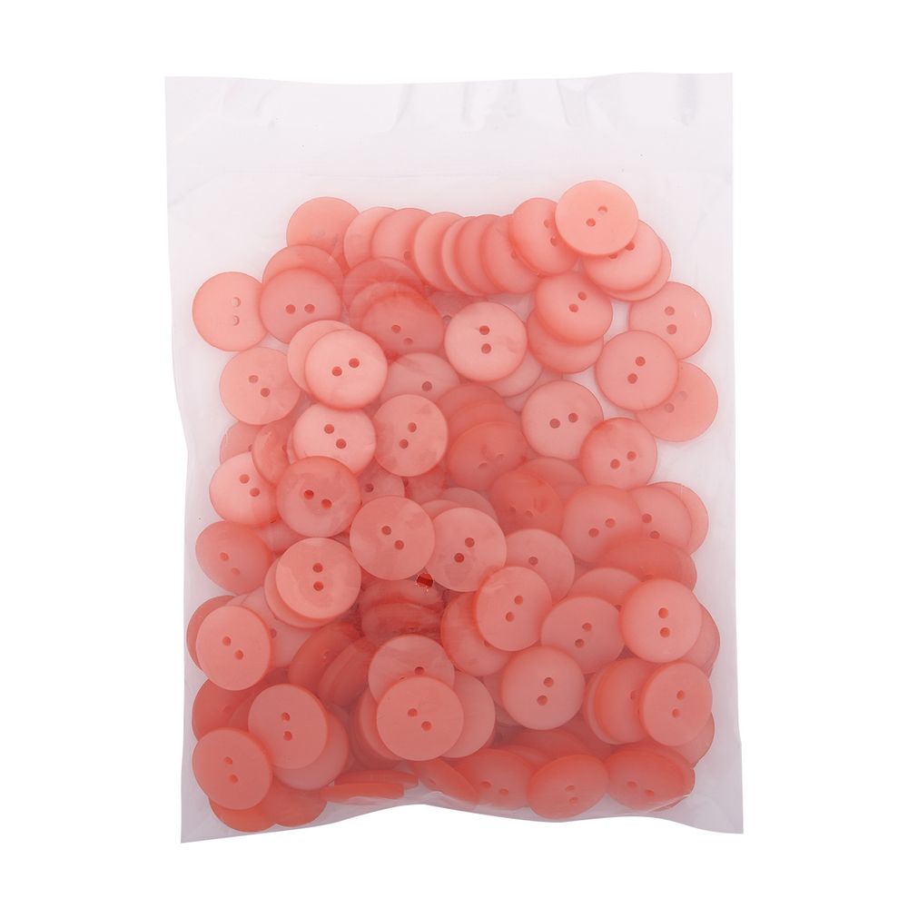 Пуговицы на 2 прокола 28L (18мм), пластик (col.64 персиковый), CR-K18M, 144 шт