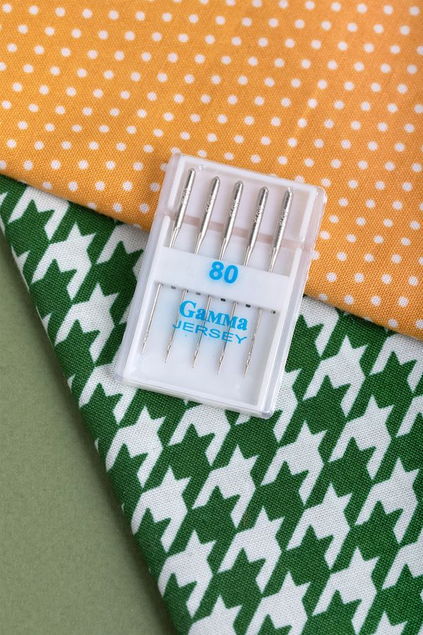 Иглы для швейных машин для трикотажа 130/705 H, №80, 5 игл, М, Gamma NT №80