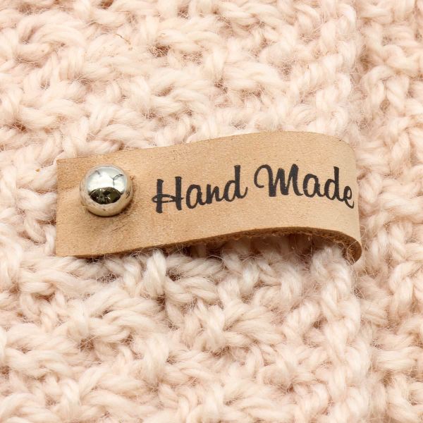 Набор кожаных бирок с кнопкой 