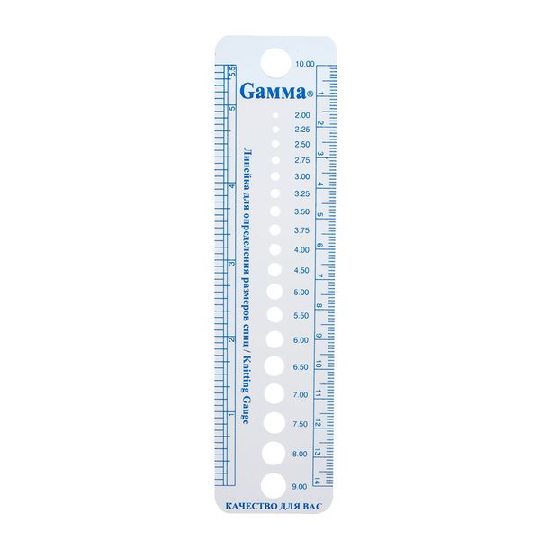 Линейка для определения размера спиц Gamma KM 16 см, пластик, Gamma KM