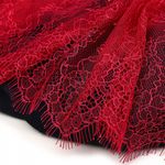 Кружево шантильи (реснички) диз. A88 шир.170мм цв.S261 ягодный, 3 метра, Kruzhevo