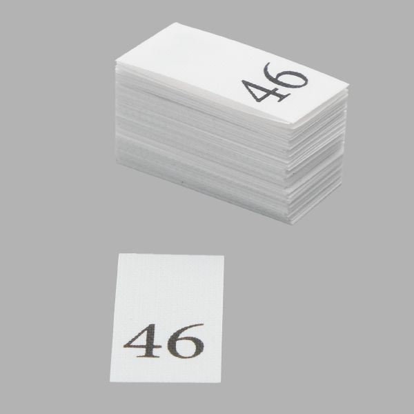 Этикетка-размерник, белый, 10х20 мм, 100 шт, 46