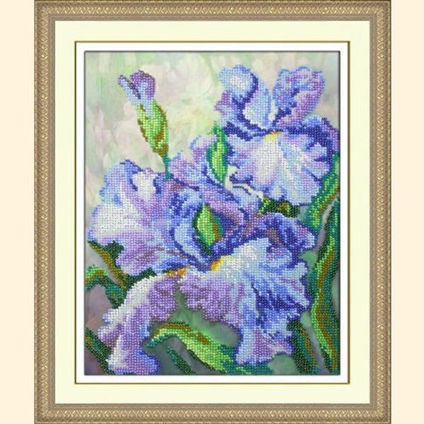 Набор для вышивания бисером Паутинка, Ирисы, 25х19.5 см