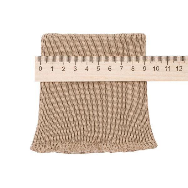 Манжеты трикотажные 9.0х9.5 см, 1 пара, средней плотности 14 кл, 1х1, 8091 бежевый