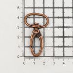 Карабин металл 20.0 мм (44х25 мм), т.медь, 6 шт