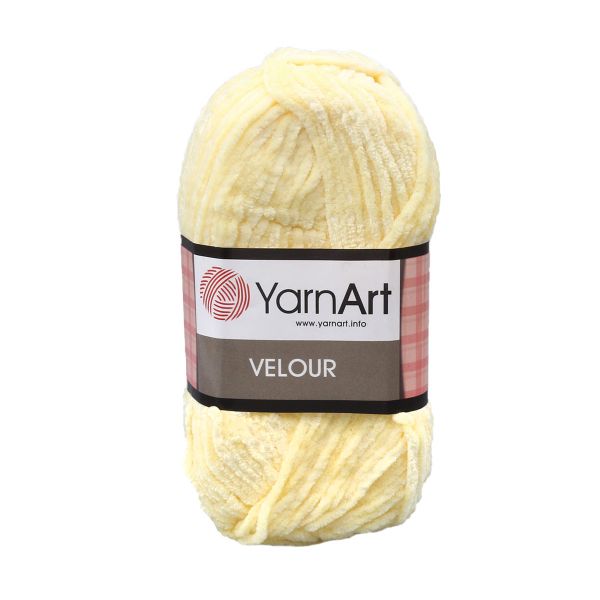 Пряжа YarnArt (ЯрнАрт) Velour / уп.5 мот. по 100 г, 170м, 844 лимонный