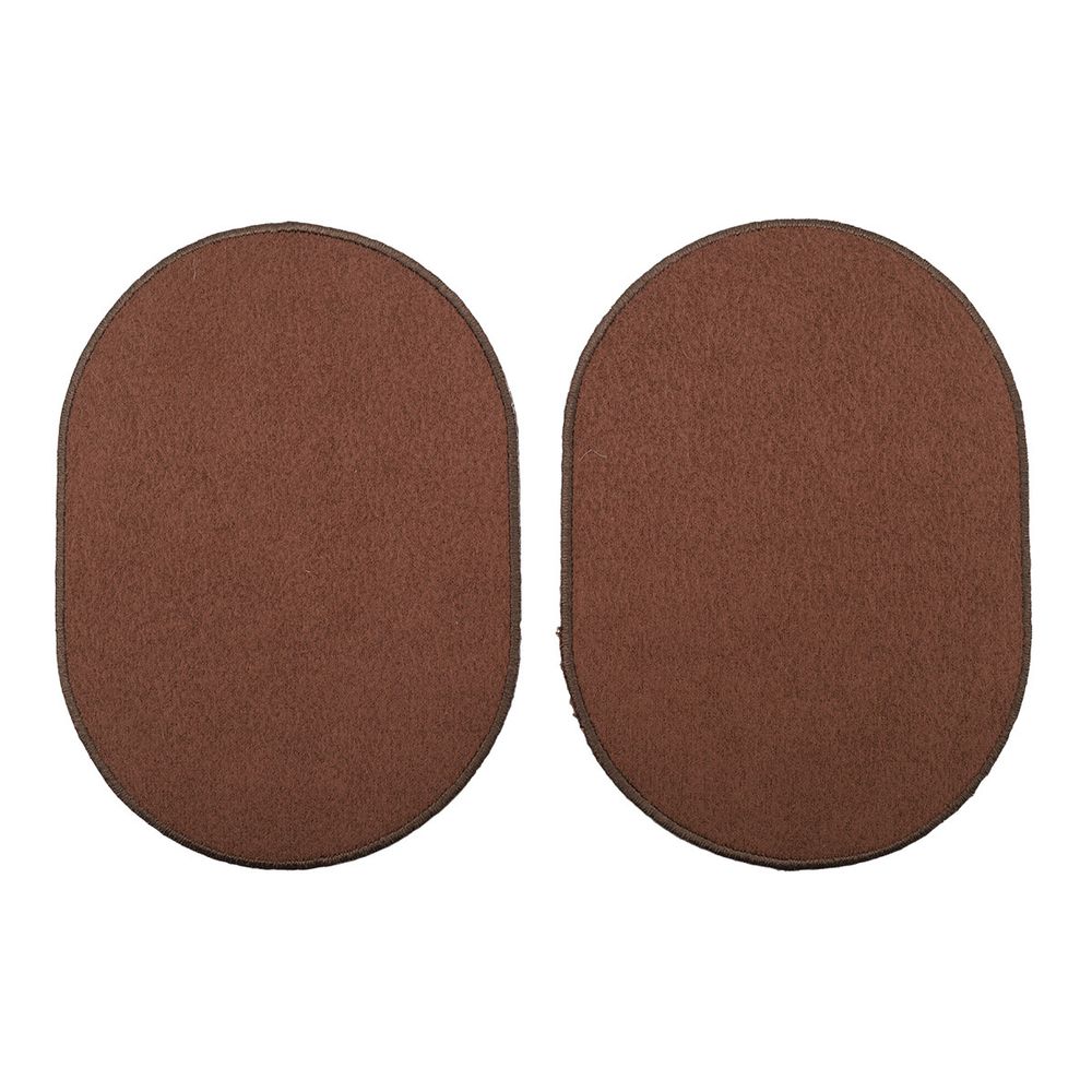 Термоаппликация Овал 8х13см, уп. 2 шт, цв.коричневый