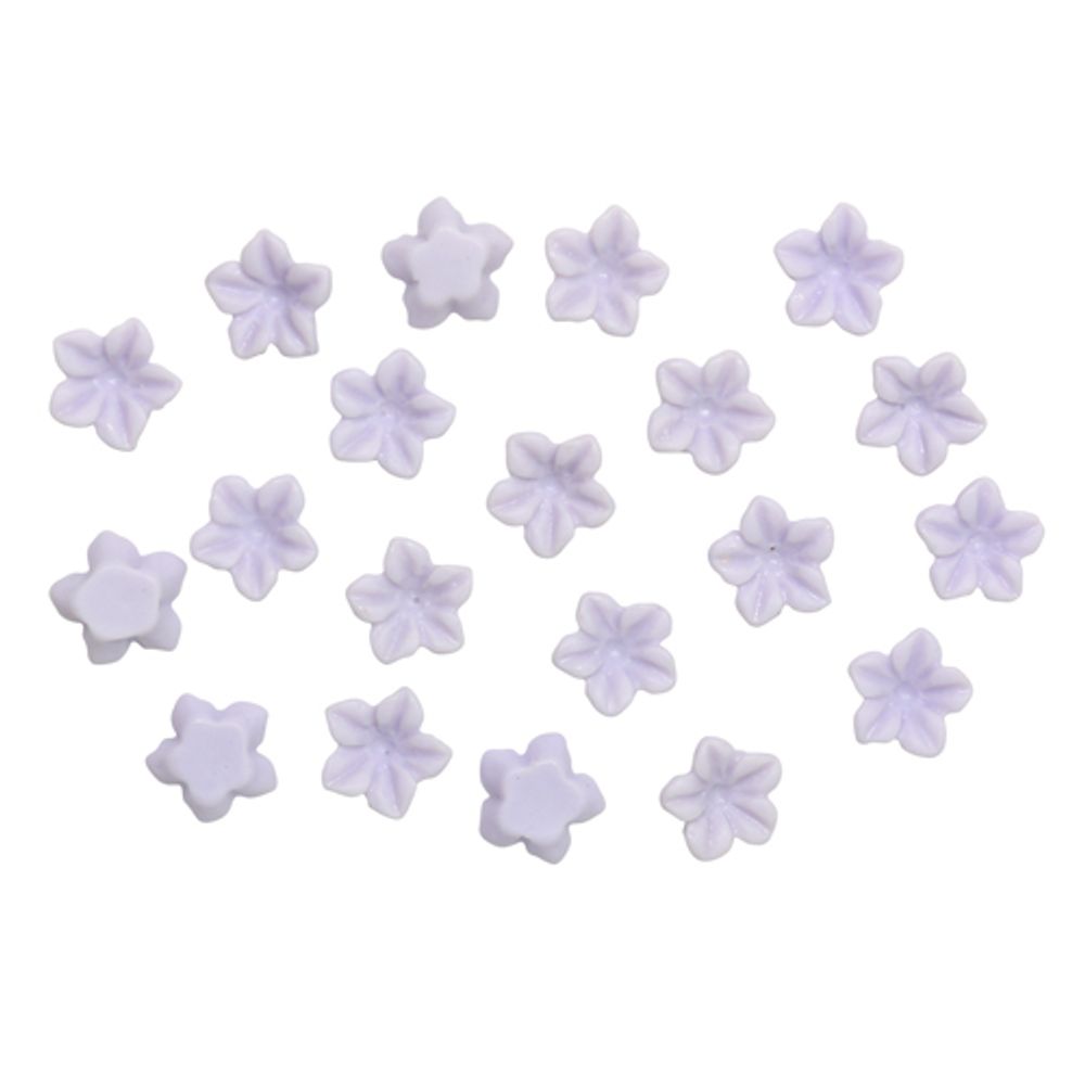 Цветочки для скрапбукинга, 6 мм, 20 шт в упак, светло-сиреневый