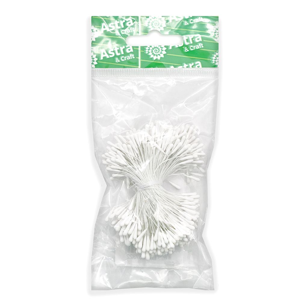 Тычинки для искусственных цветов 6см (белый)