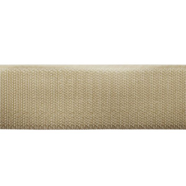 Лента контактная липучка (велкро) пришивная 38 мм / 25 метров, 26 св.бежевый, КРЮЧОК, качество 