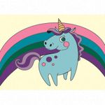 Набор для раскрашивания цветным песком 16.5х23 см, №10 Единорог, Hobbius SPT-01