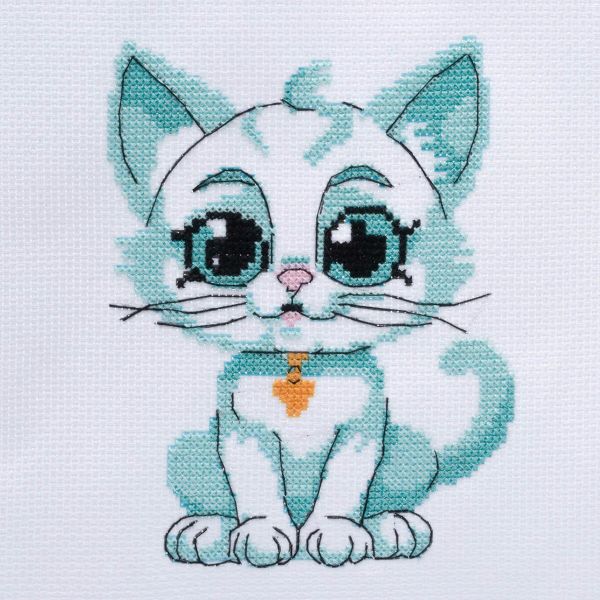 Набор для вышивания нитками Hobby&Pro Kids, Кошечка 19х18 см