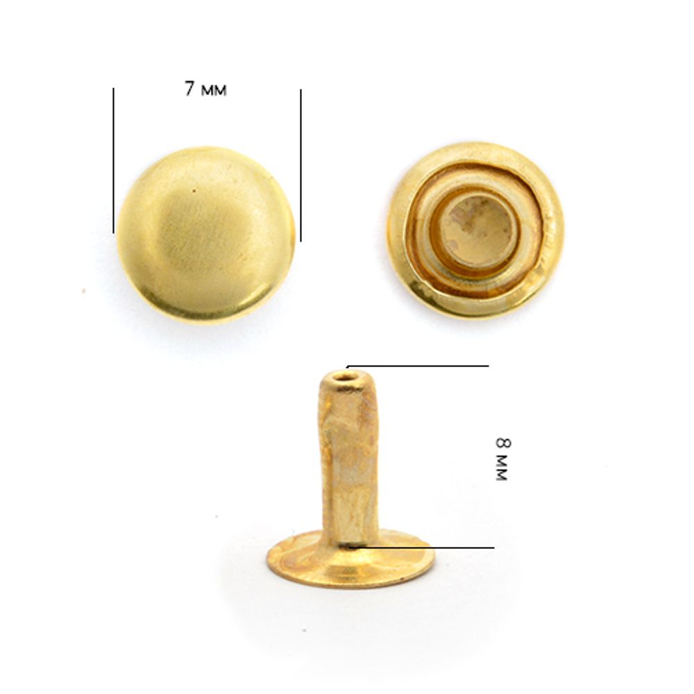 Хольнитены ⌀7 мм, h=8 мм, сталь, New Star №33, цв. золото, ≈2000 шт Хольнитены ⌀7 мм, h=8 мм, сталь, New Star №33, цв. золото, ≈2000 шт