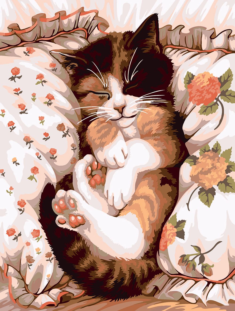 Картина по номерам Фрея PNB/PM-214, Сны котика, 40х30 см