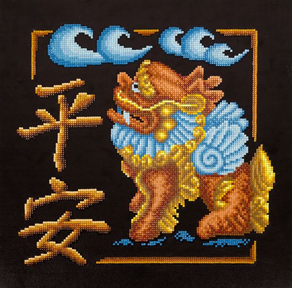 Алмазная (кристальная) мозаика Фрея, Иероглиф Защита дома, 34,5х33,1 см