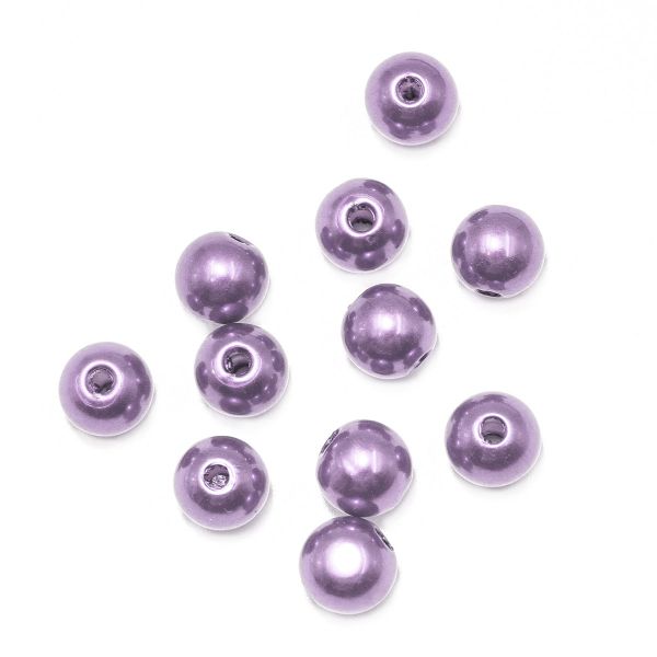 Бусины пластик (жемчуг) ⌀8 мм, 25 г, Astra&Craft, 017 NL сиреневый