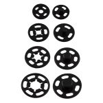 Кнопка пришивная пластик ⌀7, 10, 15, 20 мм, 40 шт, №02 черный, Gamma PKL-040