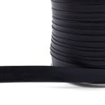Косая бейка кожзам 15 мм / 45 метров, черный